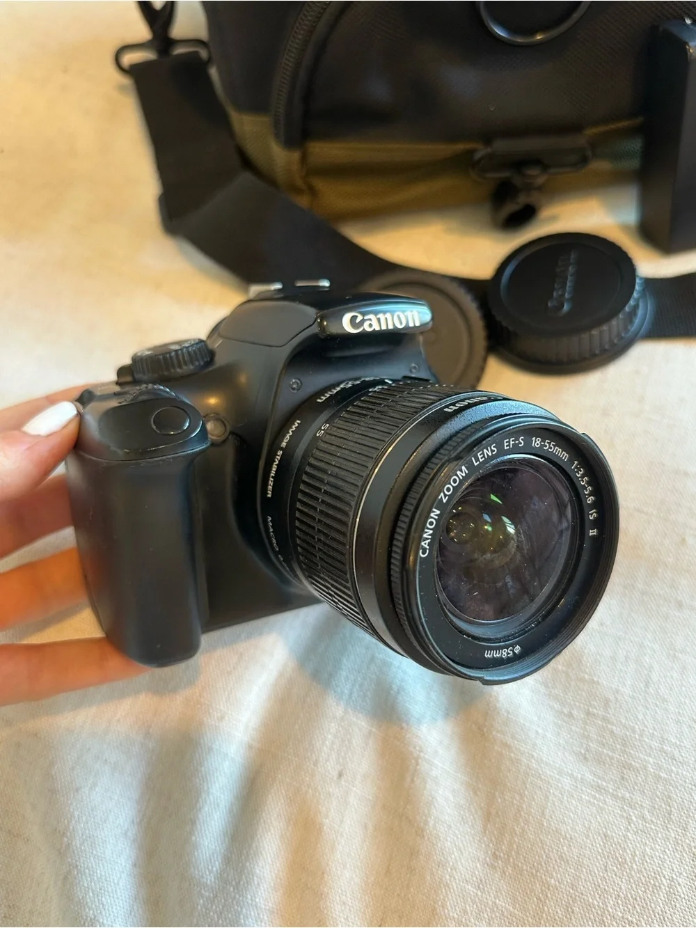 Canon Black DSLR Camera Kit with Black Carrying Bag